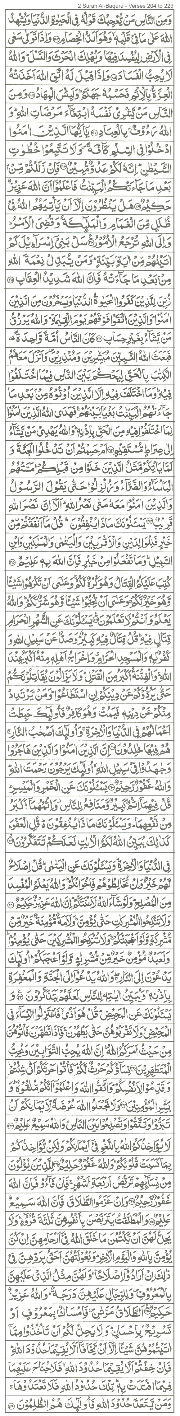 2 Surah Al-Baqarah - Verses 204 to 229