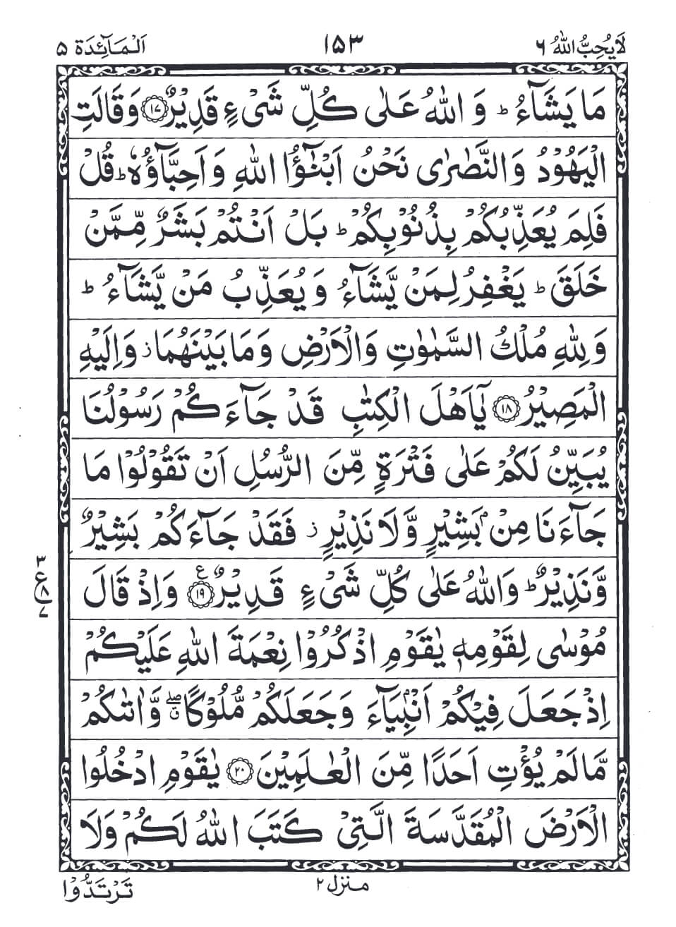 Surah Al-Ma'idah Aayah 18 to 21