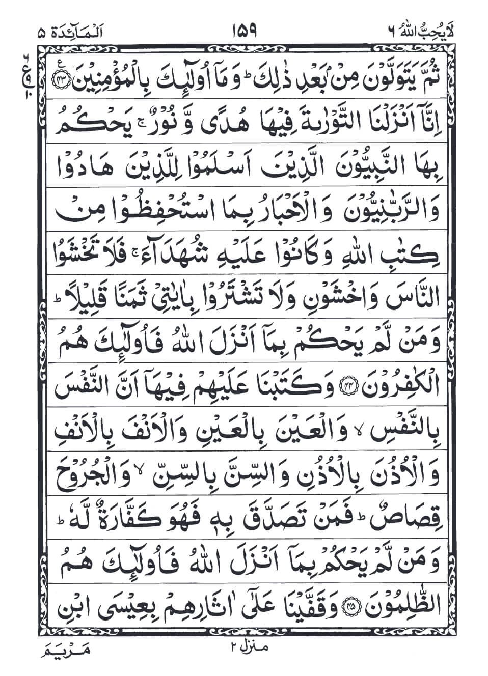 Surah Al-Ma'idah Aayah 44 to 46